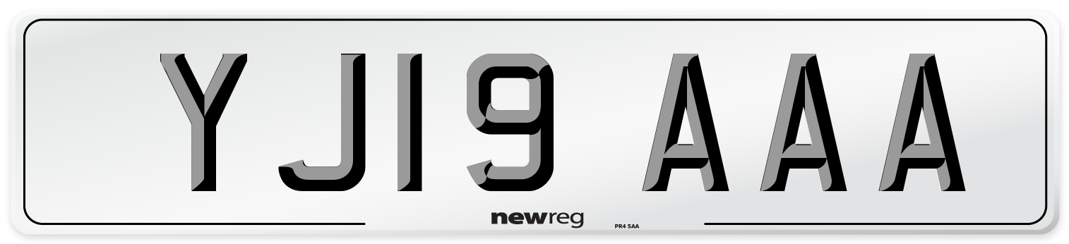 YJ19 AAA Number Plate from New Reg